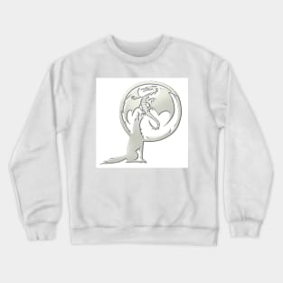 Wolf and Dragon Pewter white Crewneck Sweatshirt